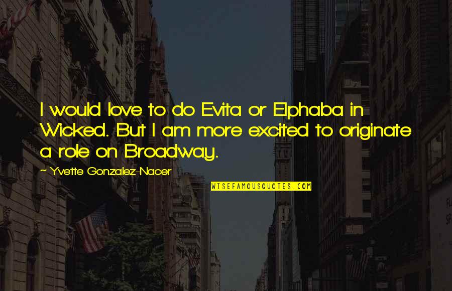Ritenuto In Music Quotes By Yvette Gonzalez-Nacer: I would love to do Evita or Elphaba Ritenuto In Music Quotes By Yvette Gonzalez-Nacer: I would love to do Evita or Elphaba
