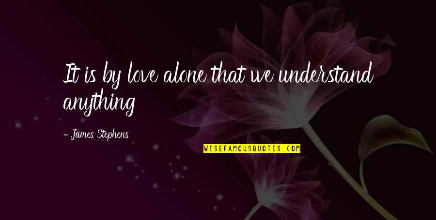 Ritman And Associates Quotes By James Stephens: It is by love alone that we understand