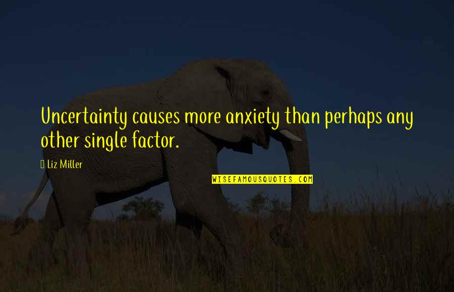 Ritsema Rita Quotes By Liz Miller: Uncertainty causes more anxiety than perhaps any other