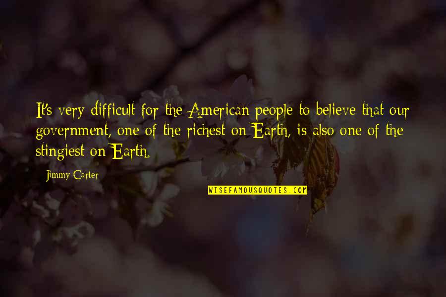Ritzert Quotes By Jimmy Carter: It's very difficult for the American people to Ritzert Quotes By Jimmy Carter: It's very difficult for the American people to