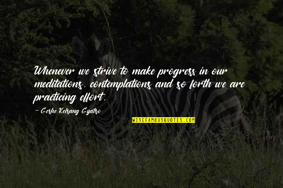 Rivalta Test Quotes By Geshe Kelsang Gyatso: Whenever we strive to make progress in our Rivalta Test Quotes By Geshe Kelsang Gyatso: Whenever we strive to make progress in our