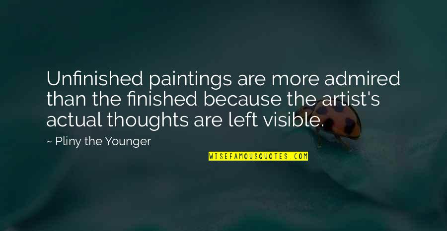 Rivella Ag Quotes By Pliny The Younger: Unfinished paintings are more admired than the finished