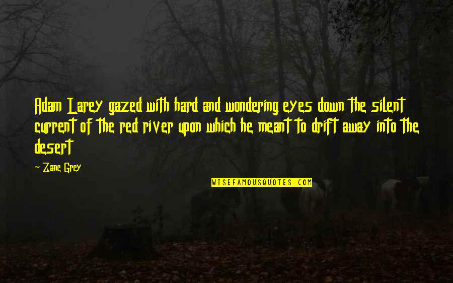 River Current Quotes By Zane Grey: Adam Larey gazed with hard and wondering eyes