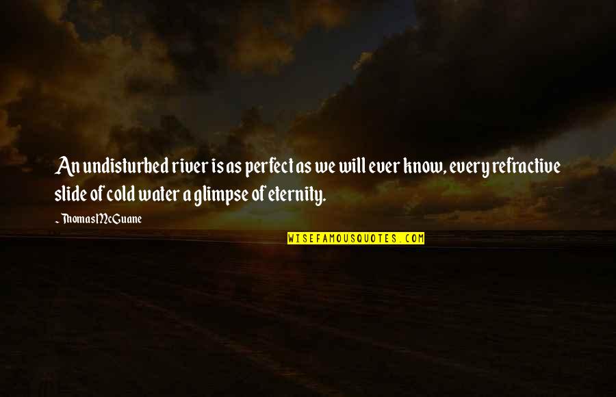 River Water Quotes By Thomas McGuane: An undisturbed river is as perfect as we