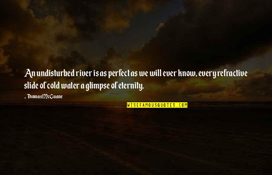 River Without Water Quotes By Thomas McGuane: An undisturbed river is as perfect as we