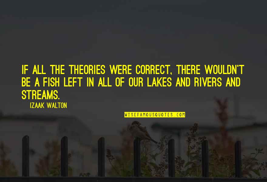 Rivers And Streams Quotes By Izaak Walton: If all the theories were correct, there wouldn't