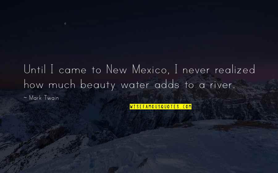 Rivers And Water Quotes By Mark Twain: Until I came to New Mexico, I never