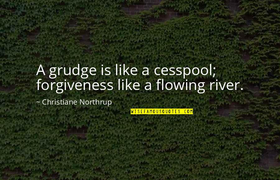Rivers Flowing Quotes By Christiane Northrup: A grudge is like a cesspool; forgiveness like