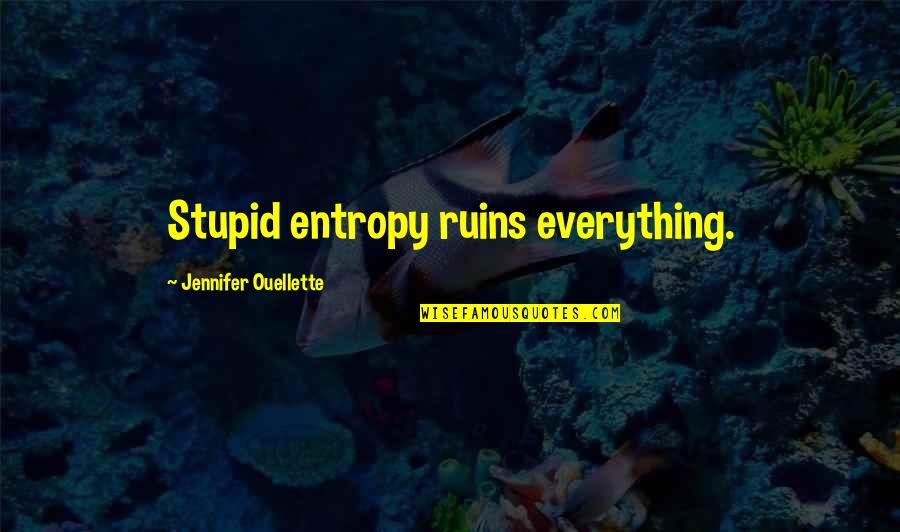 Rivers Flowing Quotes By Jennifer Ouellette: Stupid entropy ruins everything.