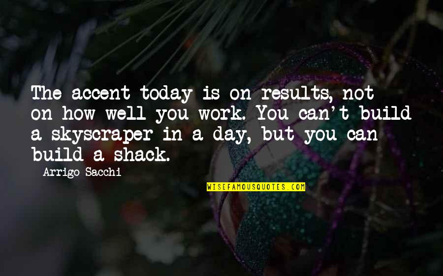 Rivieren Nederland Quotes By Arrigo Sacchi: The accent today is on results, not on Rivieren Nederland Quotes By Arrigo Sacchi: The accent today is on results, not on