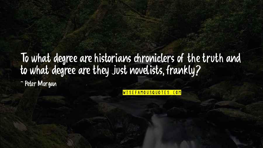 Riweuh Dodi Quotes By Peter Morgan: To what degree are historians chroniclers of the Riweuh Dodi Quotes By Peter Morgan: To what degree are historians chroniclers of the