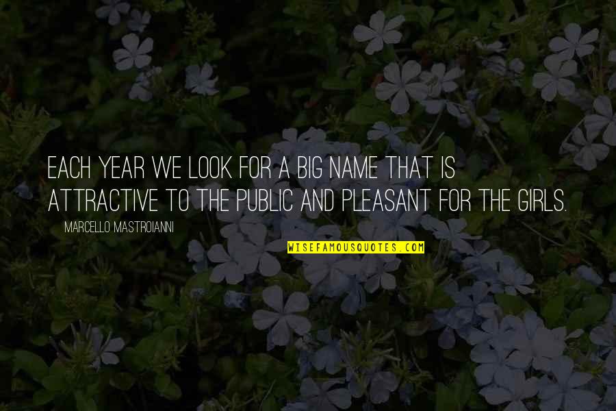 Riyaz 14 Quotes By Marcello Mastroianni: Each year we look for a big name Riyaz 14 Quotes By Marcello Mastroianni: Each year we look for a big name