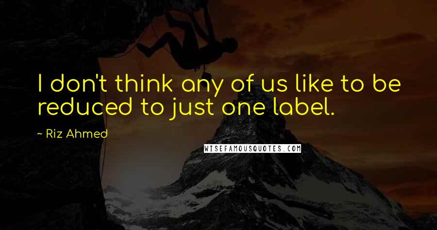 Riz Ahmed quotes: I don't think any of us like to be reduced to just one label.