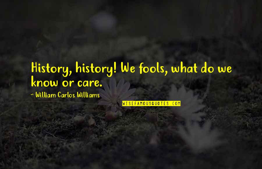 Rizvi College Quotes By William Carlos Williams: History, history! We fools, what do we know Rizvi College Quotes By William Carlos Williams: History, history! We fools, what do we know