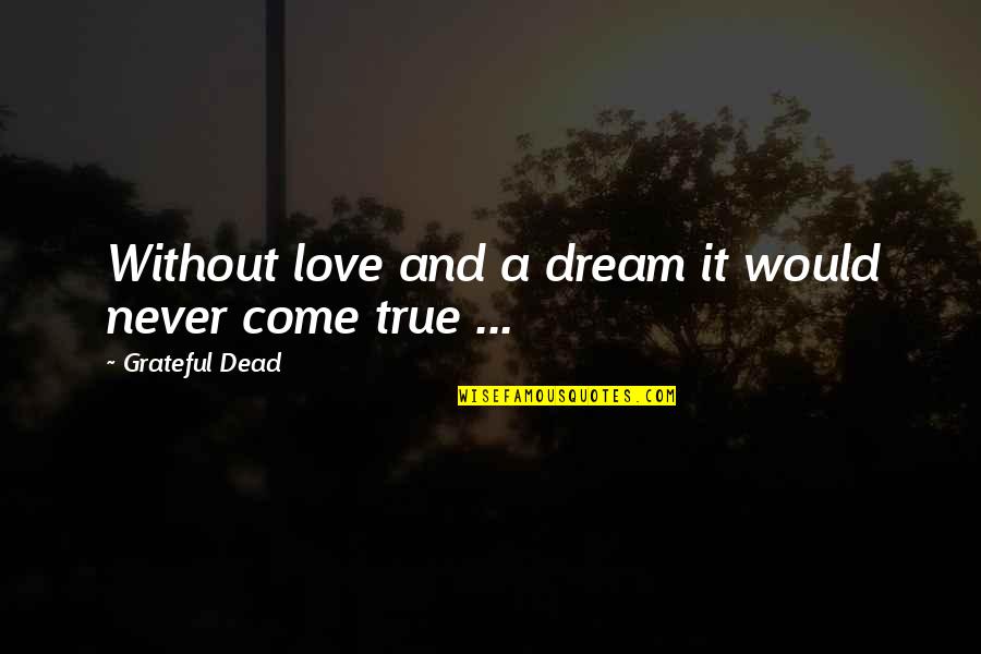 Rizwan Burger Quotes By Grateful Dead: Without love and a dream it would never