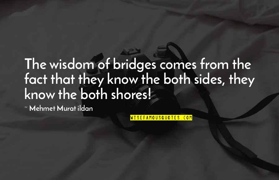 Rizzini Shotguns Quotes By Mehmet Murat Ildan: The wisdom of bridges comes from the fact
