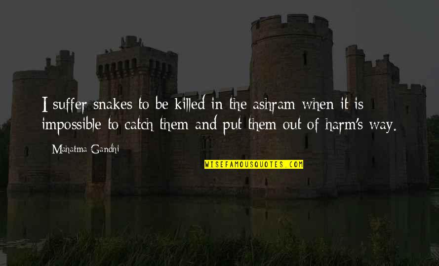 Rmate Io Quotes By Mahatma Gandhi: I suffer snakes to be killed in the Rmate Io Quotes By Mahatma Gandhi: I suffer snakes to be killed in the