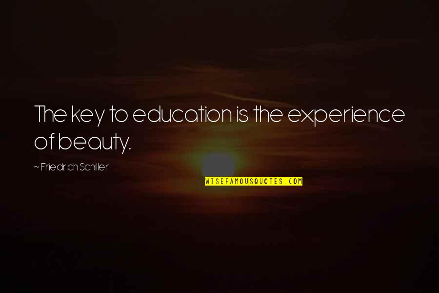 Rmertebis Quotes By Friedrich Schiller: The key to education is the experience of