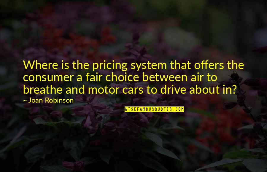 Roast Me Quotes By Joan Robinson: Where is the pricing system that offers the
