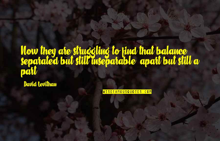 Roatis Andrea Quotes By David Levithan: Now they are struggling to find that balance Roatis Andrea Quotes By David Levithan: Now they are struggling to find that balance
