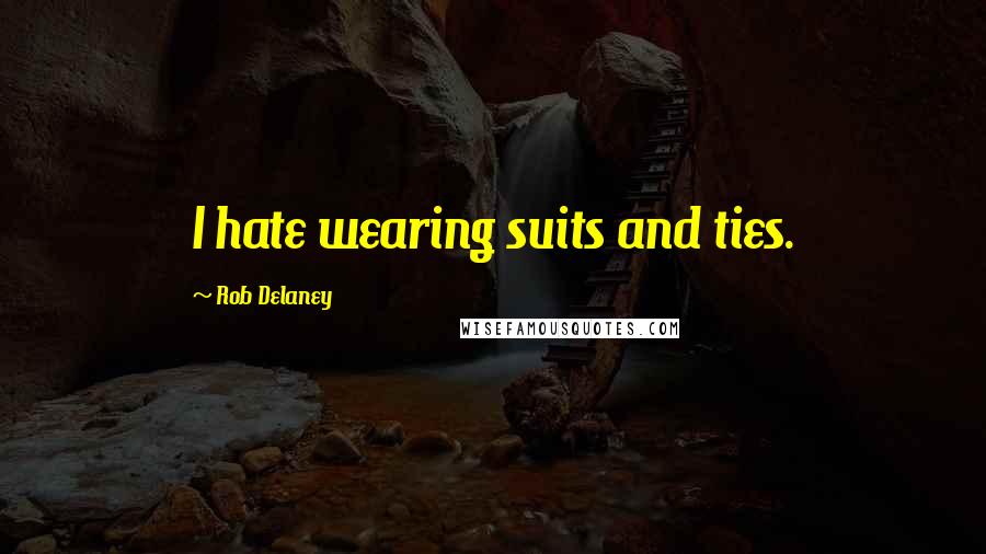 Rob Delaney quotes: I hate wearing suits and ties.