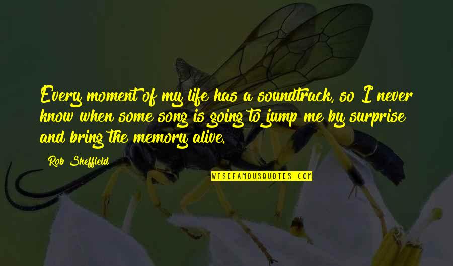Rob Sheffield Quotes By Rob Sheffield: Every moment of my life has a soundtrack,