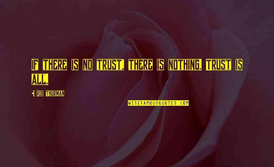 Rob Thurman Quotes By Rob Thurman: If there is no trust, there is nothing. Rob Thurman Quotes By Rob Thurman: If there is no trust, there is nothing.