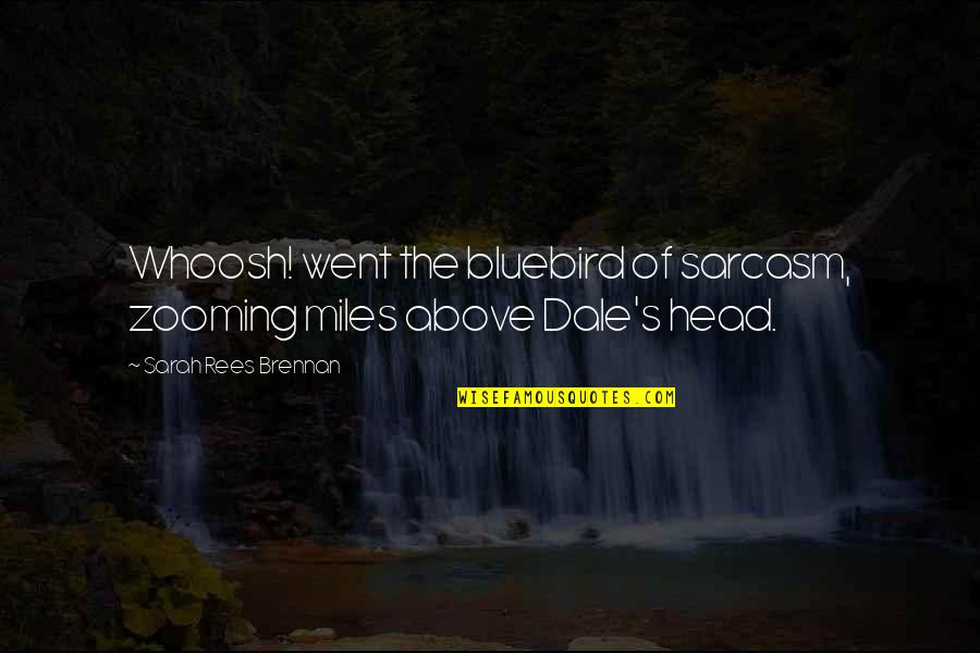 Robber Baron Moral Busybody Quote Quotes By Sarah Rees Brennan: Whoosh! went the bluebird of sarcasm, zooming miles