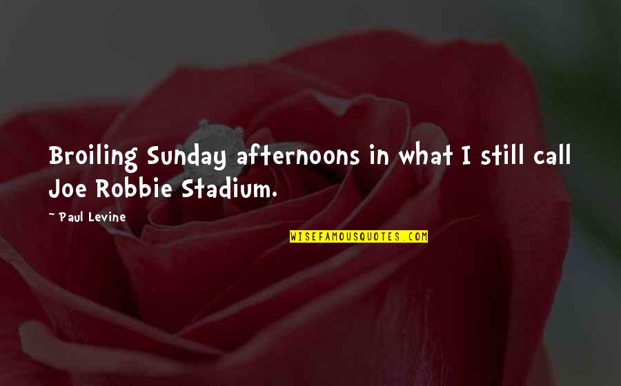 Robbie Quotes By Paul Levine: Broiling Sunday afternoons in what I still call