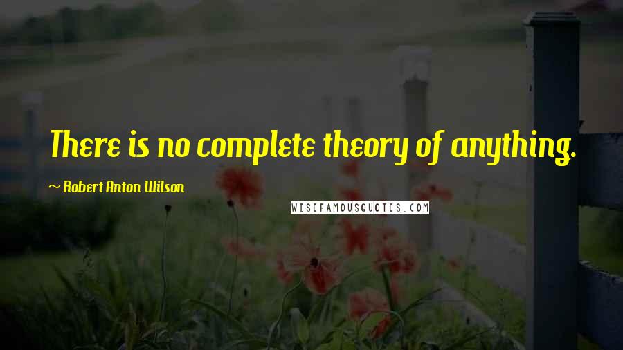 Robert Anton Wilson quotes: There is no complete theory of anything.