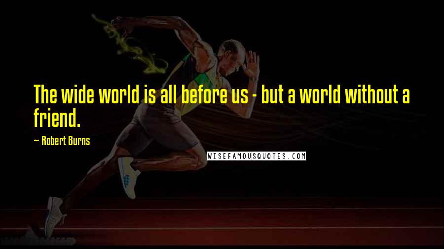 Robert Burns quotes: The wide world is all before us - but a world without a friend.