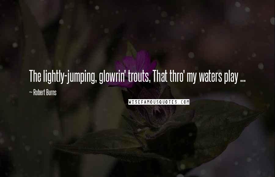 Robert Burns quotes: The lightly-jumping, glowrin' trouts, That thro' my waters play ...