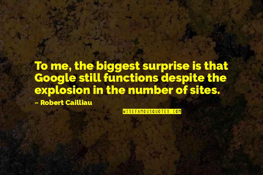 Robert Cailliau Quotes By Robert Cailliau: To me, the biggest surprise is that Google