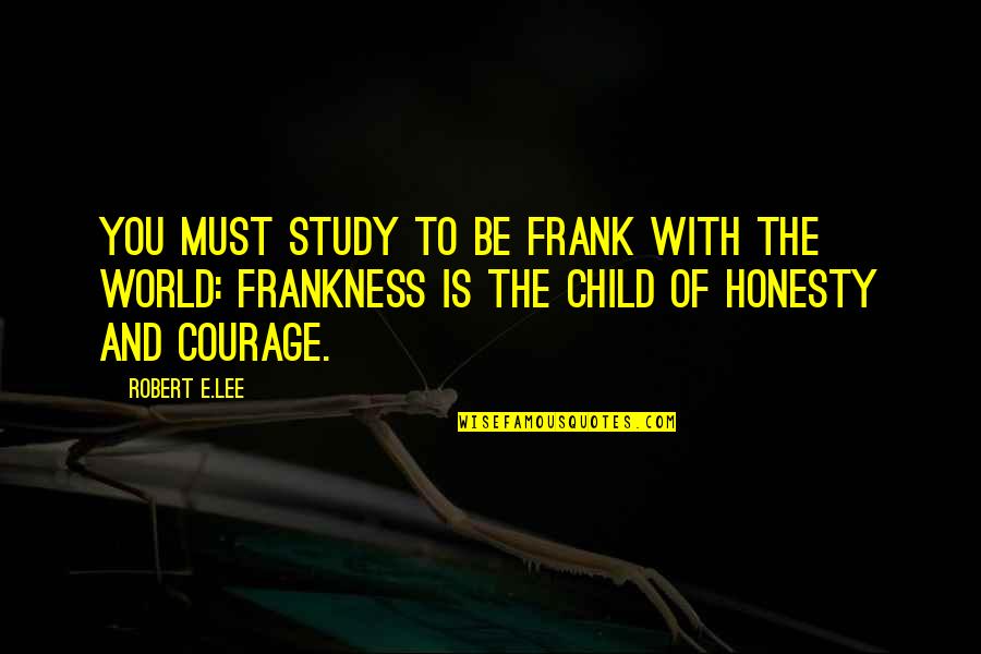 Robert E Lee Quotes By Robert E.Lee: You must study to be frank with the