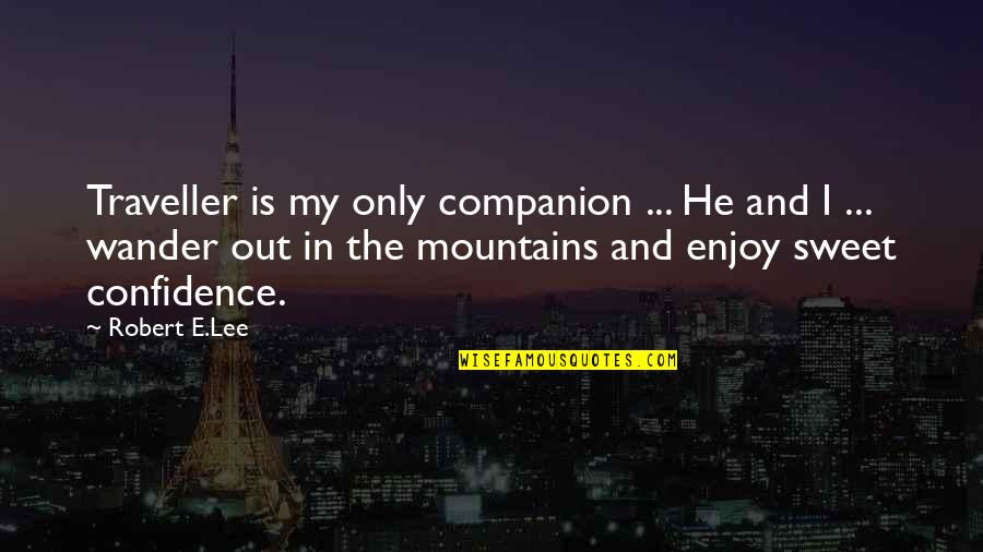 Robert E Lee Quotes By Robert E.Lee: Traveller is my only companion ... He and