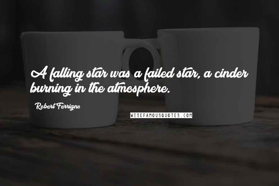 Robert Ferrigno quotes: A falling star was a failed star, a cinder burning in the atmosphere.