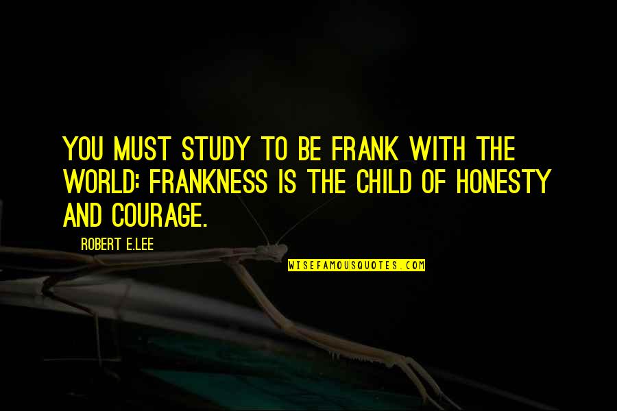 Robert Frank Quotes By Robert E.Lee: You must study to be frank with the