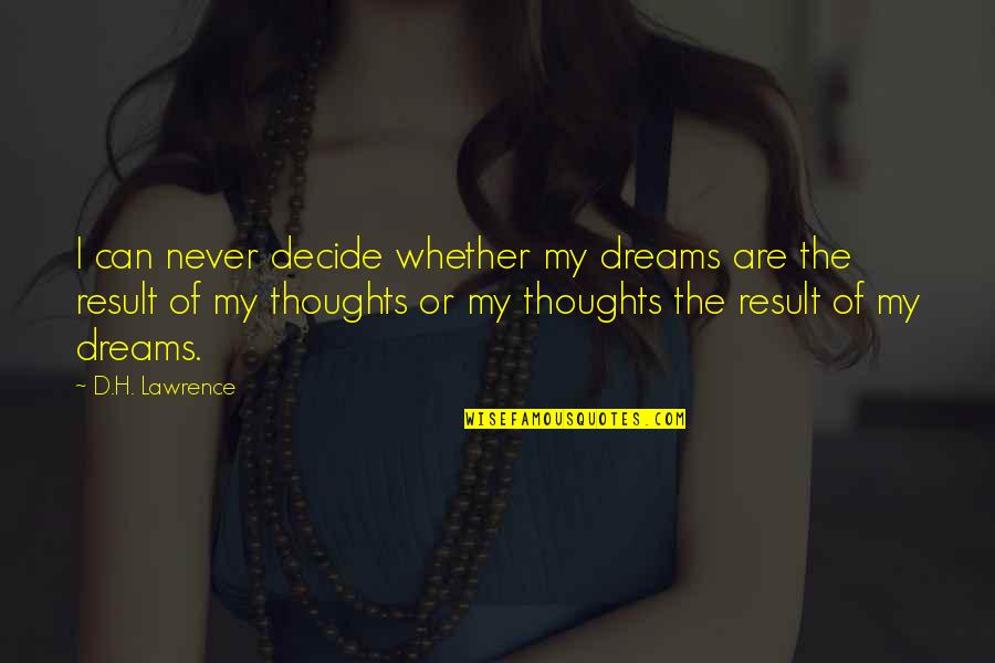 Robert Frost Snow Quotes By D.H. Lawrence: I can never decide whether my dreams are Robert Frost Snow Quotes By D.H. Lawrence: I can never decide whether my dreams are