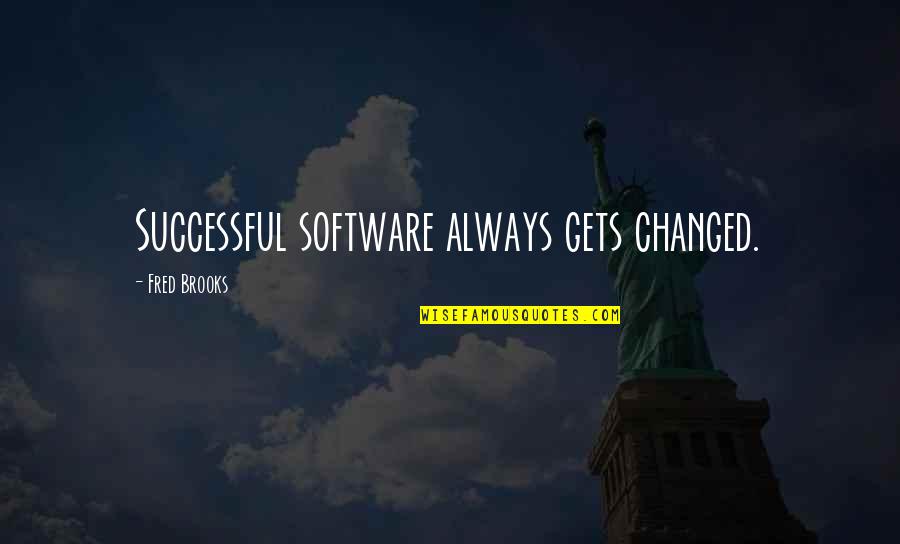 Robert Goddard Quotes By Fred Brooks: Successful software always gets changed. Robert Goddard Quotes By Fred Brooks: Successful software always gets changed.