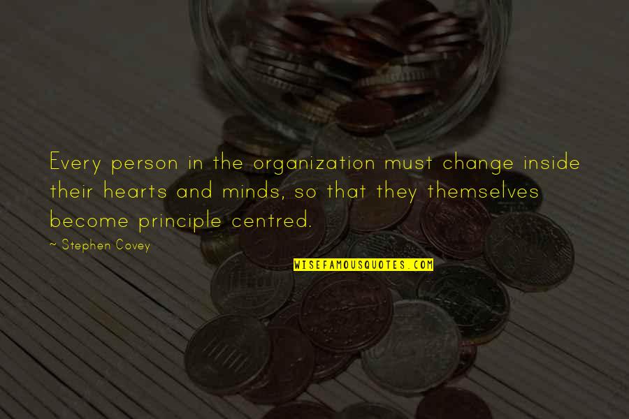 Robert Ingersoll Famous Quotes By Stephen Covey: Every person in the organization must change inside