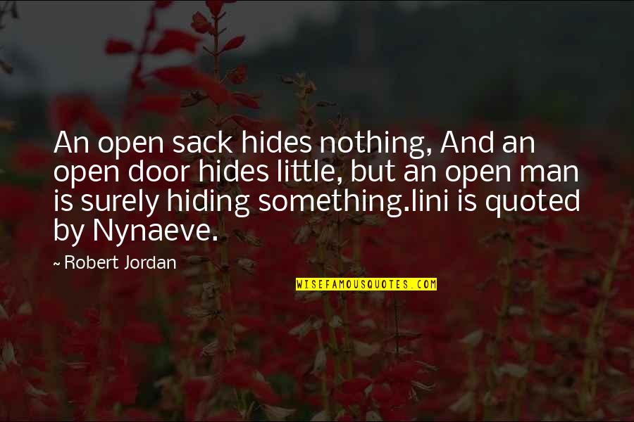 Robert Jordan Quotes By Robert Jordan: An open sack hides nothing, And an open