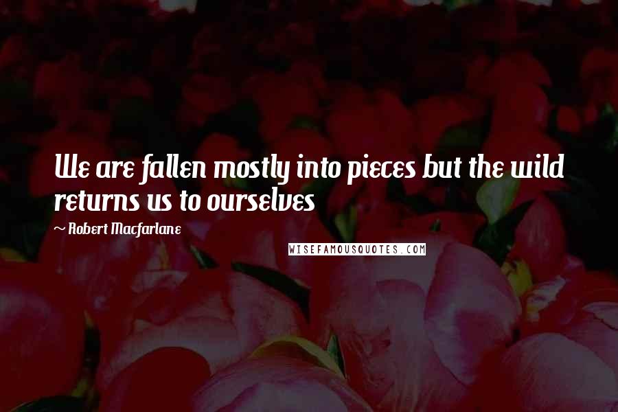 Robert Macfarlane quotes: We are fallen mostly into pieces but the wild returns us to ourselves