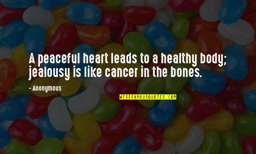 Robert Mallet Quotes By Anonymous: A peaceful heart leads to a healthy body;