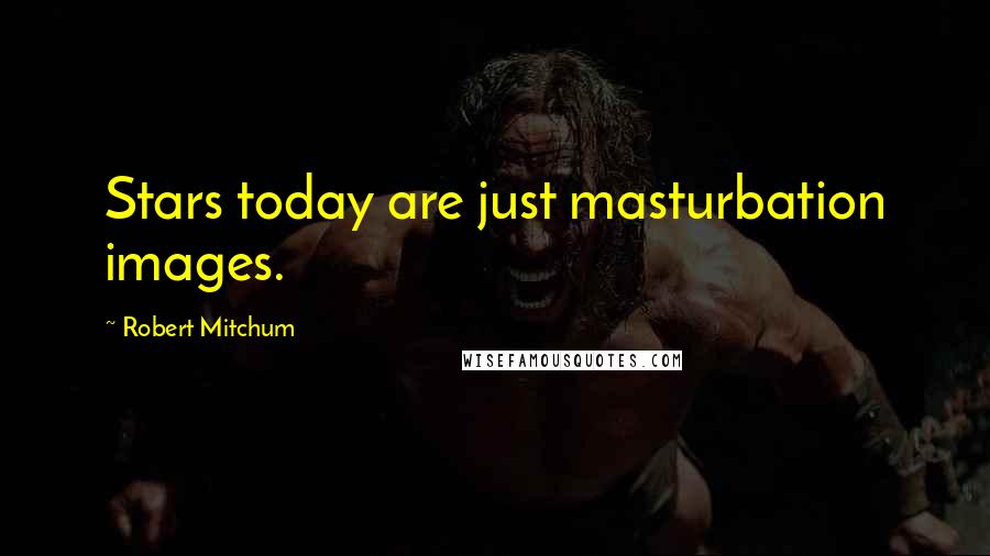 Robert Mitchum quotes: Stars today are just masturbation images.