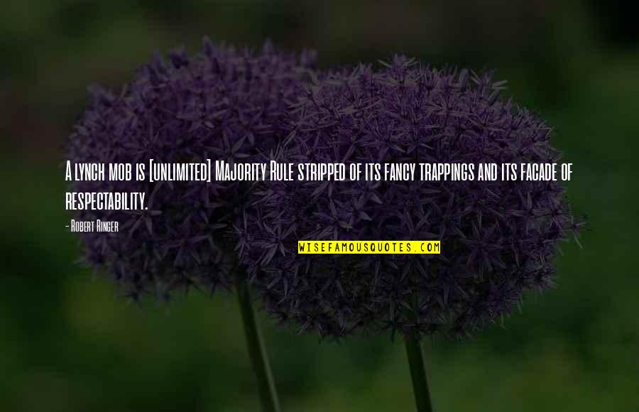 Robert Ringer Quotes By Robert Ringer: A lynch mob is [unlimited] Majority Rule stripped
