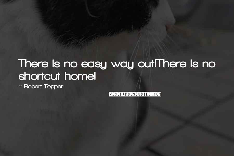 Robert Tepper quotes: There is no easy way out!There is no shortcut home!