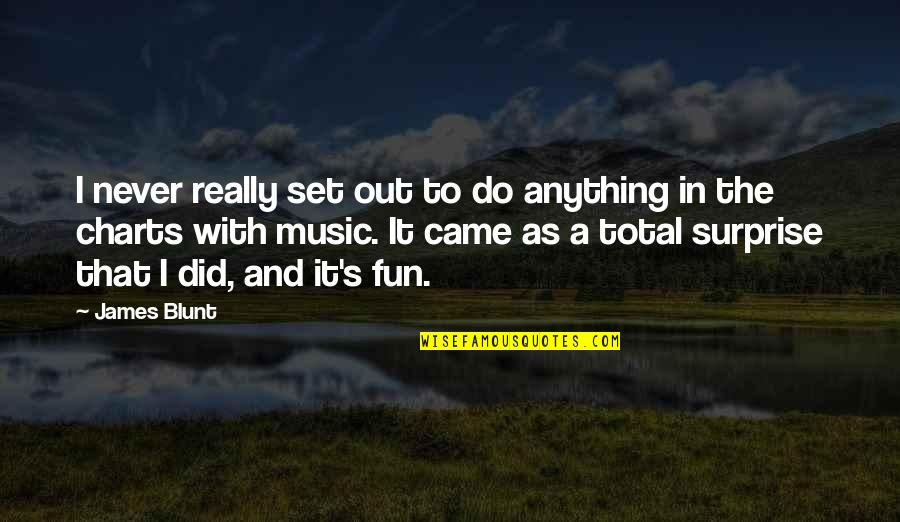 Robert Terwilliger Quotes By James Blunt: I never really set out to do anything