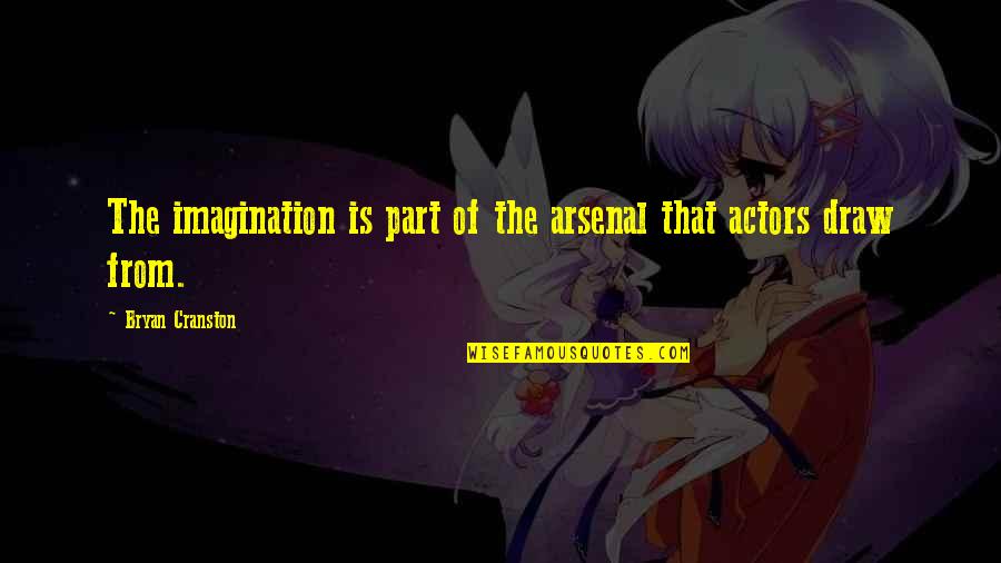 Robert Tew Picture Quotes By Bryan Cranston: The imagination is part of the arsenal that
