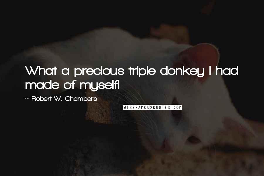 Robert W. Chambers quotes: What a precious triple donkey I had made of myself!