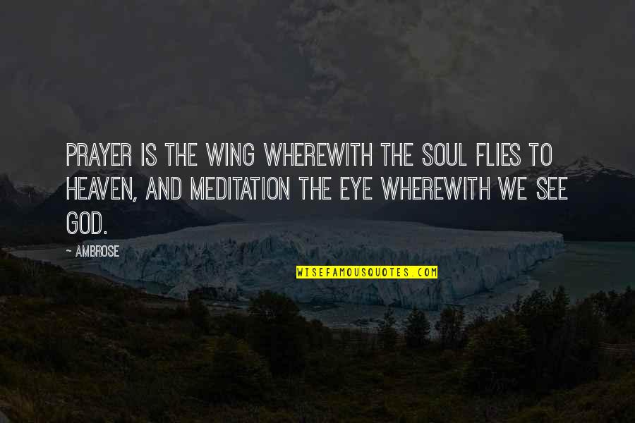 Robert Waggoner Quotes By Ambrose: Prayer is the wing wherewith the soul flies